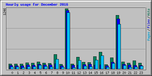 Hourly usage for December 2016