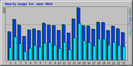 Hourly usage for June 2019