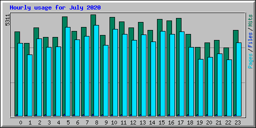 Hourly usage for July 2020