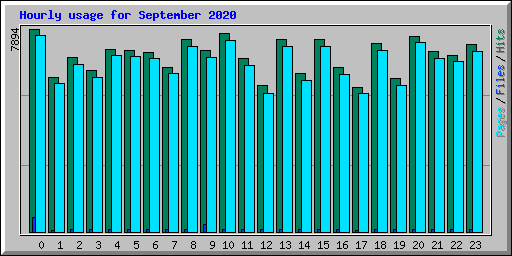 Hourly usage for September 2020