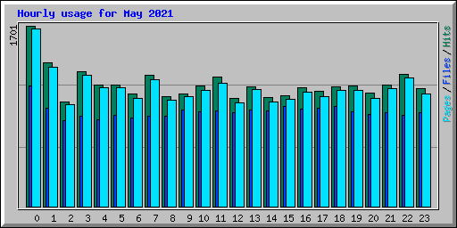 Hourly usage for May 2021