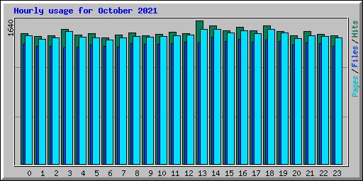 Hourly usage for October 2021
