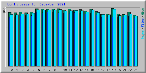 Hourly usage for December 2021