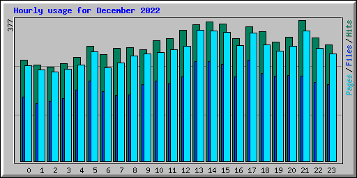 Hourly usage for December 2022