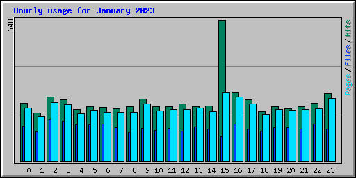 Hourly usage for January 2023