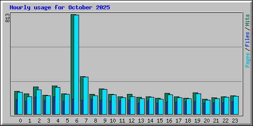 Hourly usage for October 2025